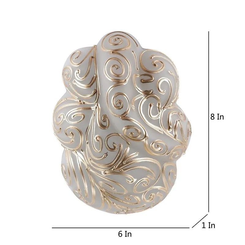 Ganesha Divine Glass Wall Lamp - White & Gold media 8