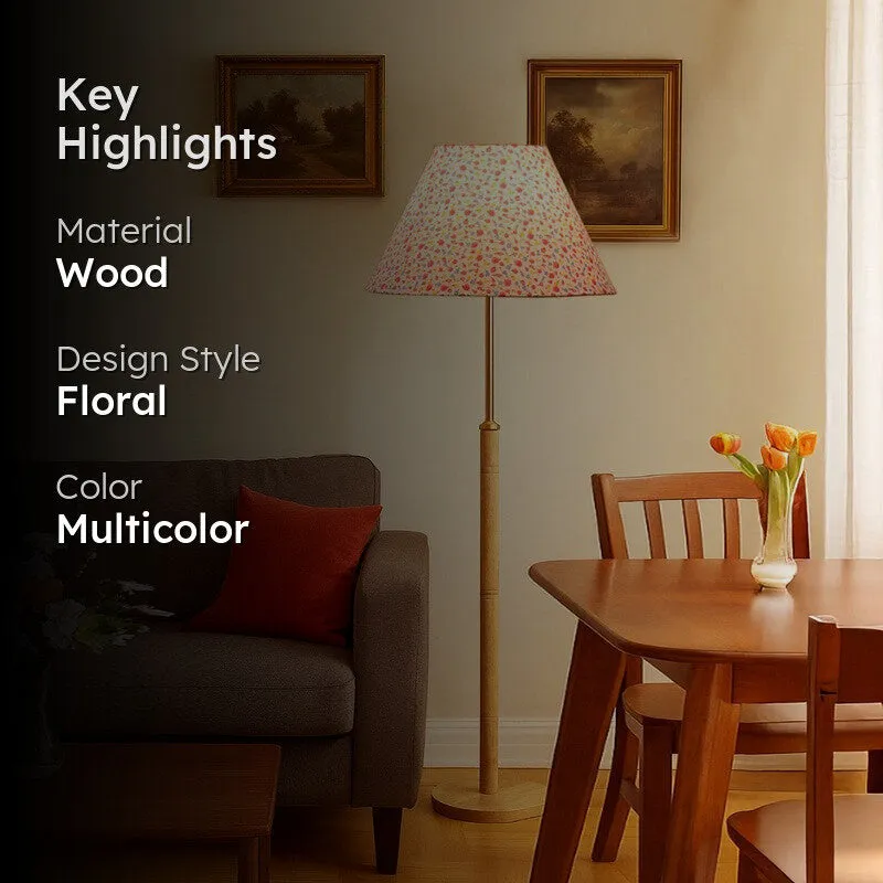 Retro Beam Wooden Floor Lamp - Multicolor media 2