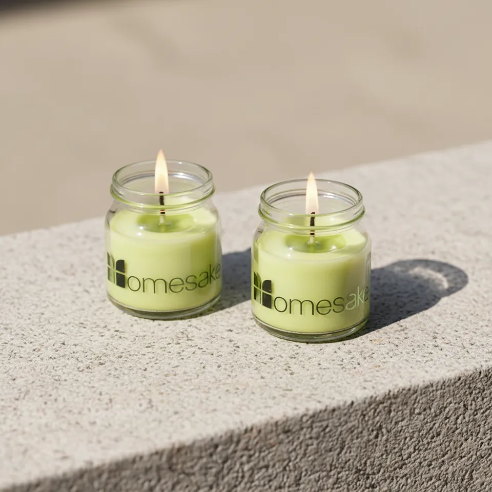 Cenote Scented Candle (Lavender/Yellow) - Set Of Two media 1