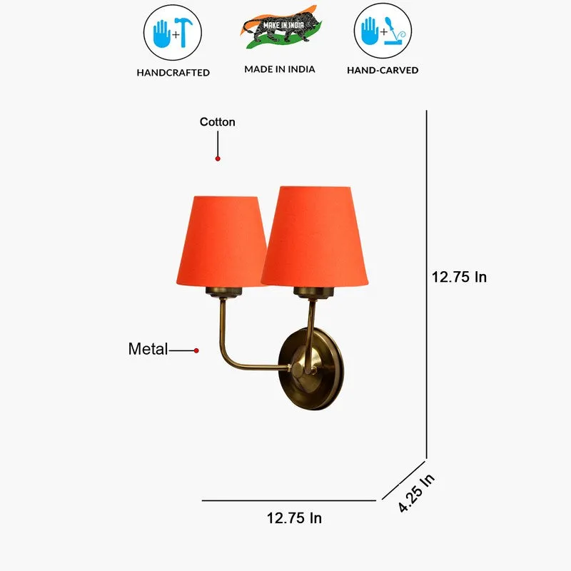 Lumoire Duo Cone Metal Wall Lamp - Gold,Orange media 8