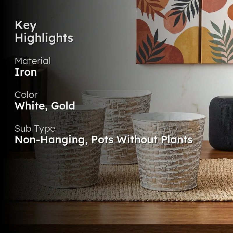 Virika Vasa Planter (White) - Set Of Three - 2