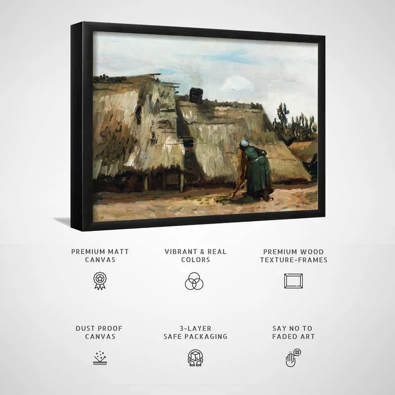 Traditional Village Scene Canvas Wall Painting media 3