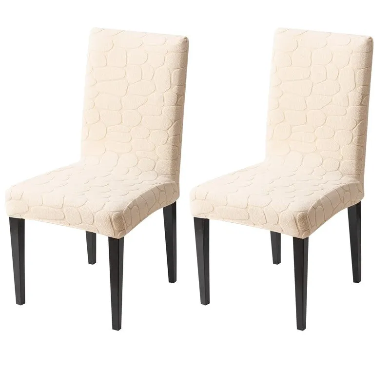 Elvra Classic Chair Cover(Beige) - Set Of Two media 3