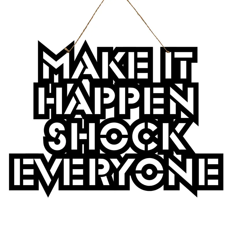 Make It Happen Mild Steel Wall Accent media 3