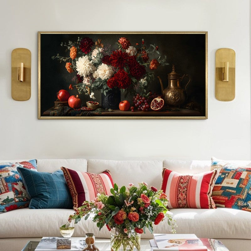 Bloomfall Canvas Wall Painting With Frame