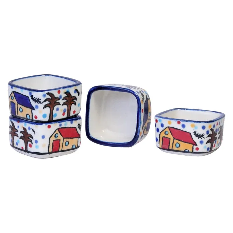 Culinova Ceramic Dip Bowls (Multicolor ,35 mL Each) - Set Of Four media 4