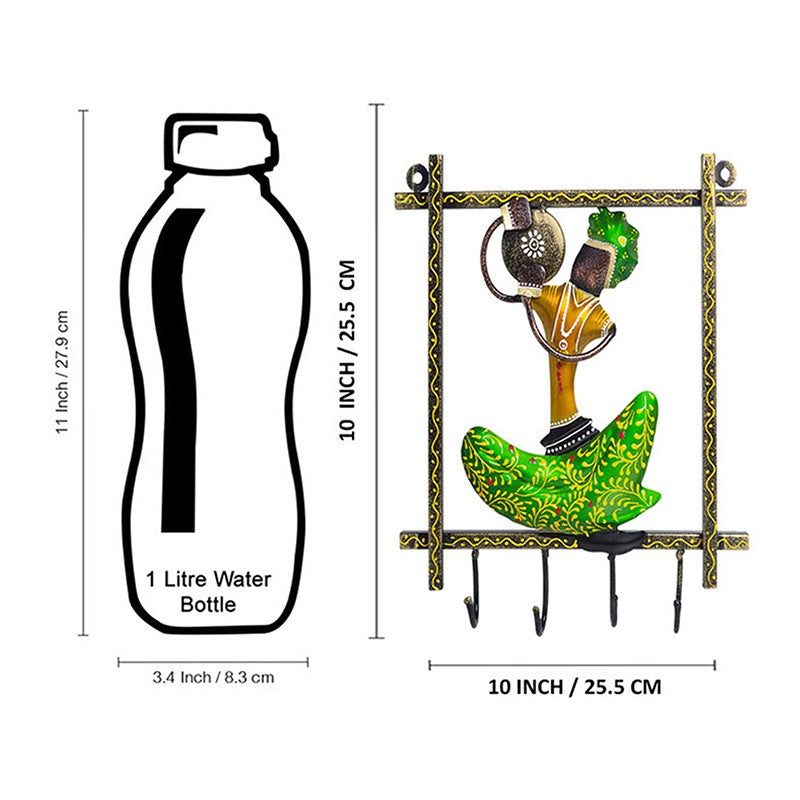 Folk Symphony Handcrafted Key Holder - Green media 8