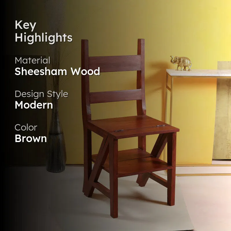 Stepwood Wooden Chair Cum Ladder media 2