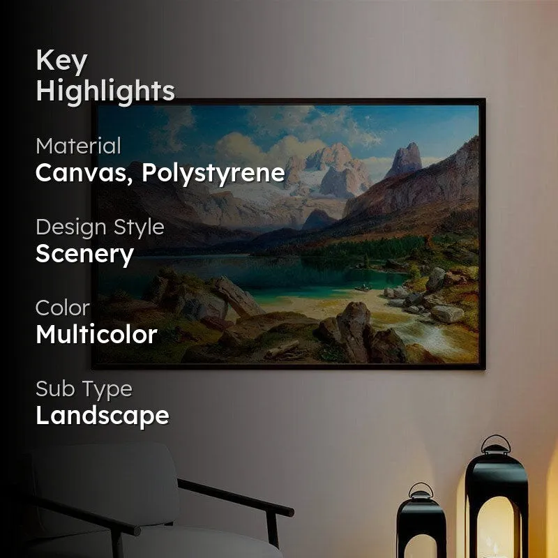 The View Canvas Wall Painting - Black Frame media 2