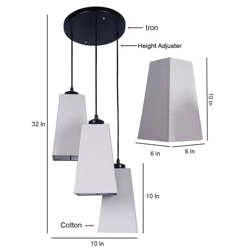 Shadowlux Triple Metal Ceiling Lamp - Grey media 9