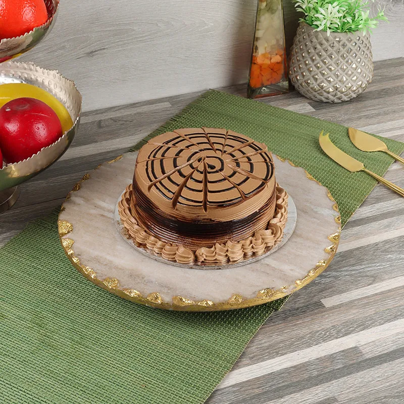 Cavallo Marble Cake Stand - Beige media 1