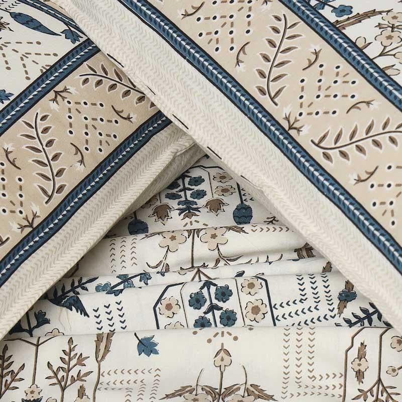 Miniature Tree Patterned Cotton Bedsheet - 144 TC media 6
