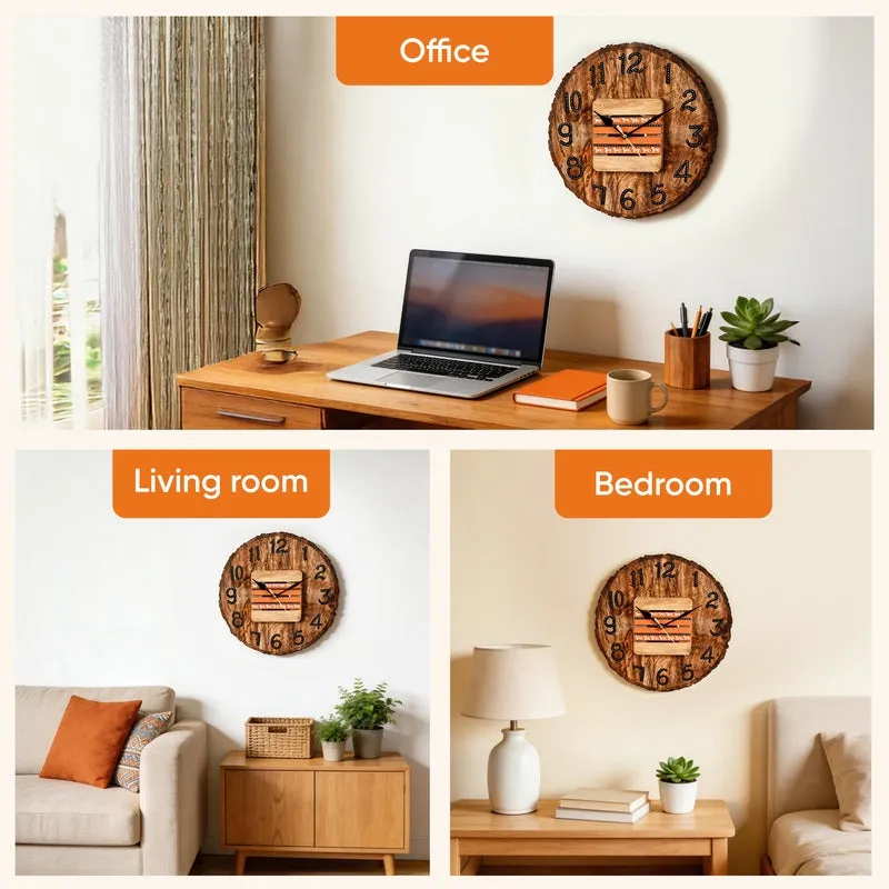 Imava Handcrafted Wooden  Wall Clock media 6