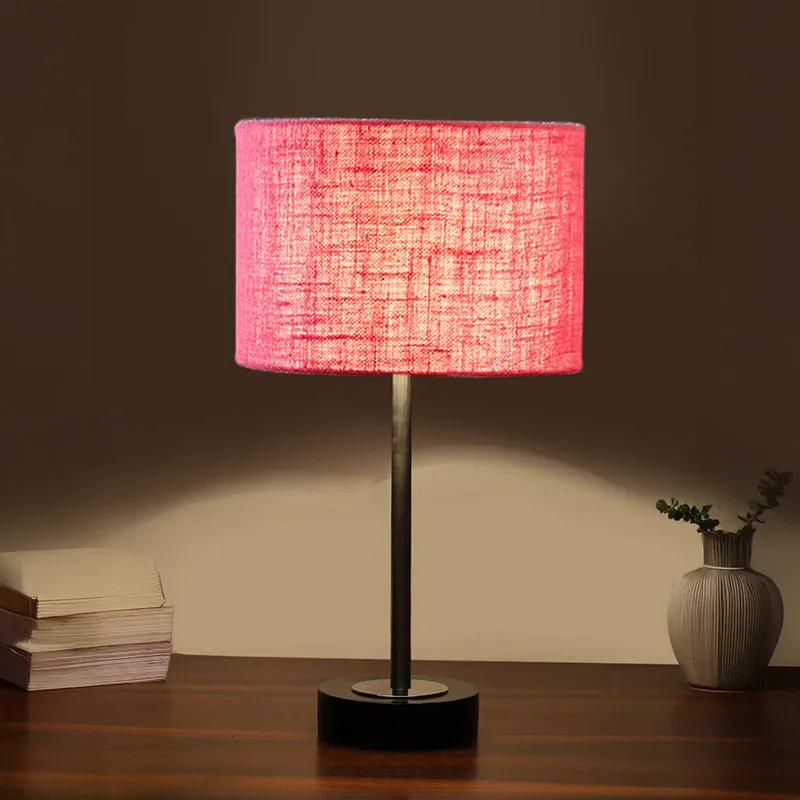 Sienna I Rodin Wooden Table Lamp - Pink,Silver,Black media 1