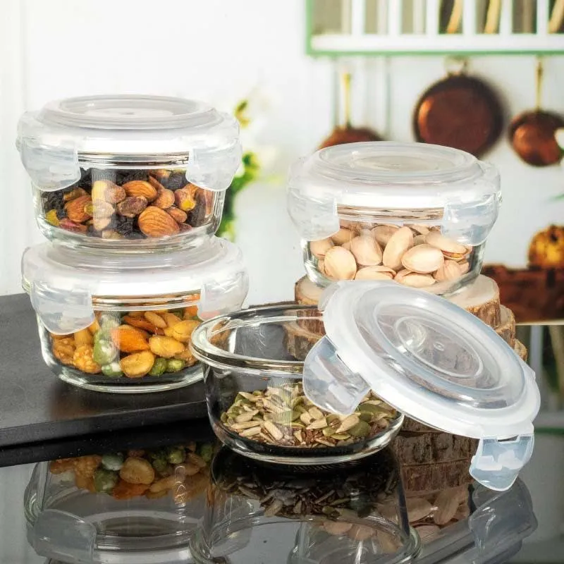 Carino Teal Round Lunch Box (400 ML) - Set Of Two media 1