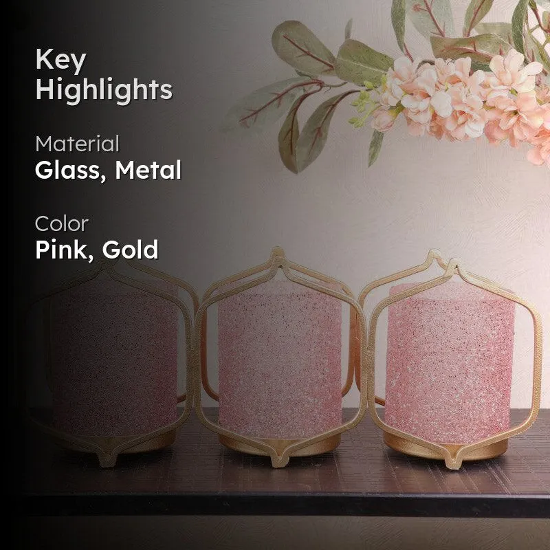Suzette Triple Votive - Baby Pink media 2