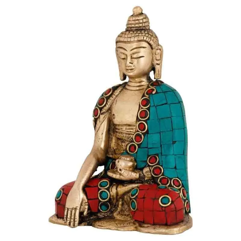 Soulful Buddha Brass Statue media 4