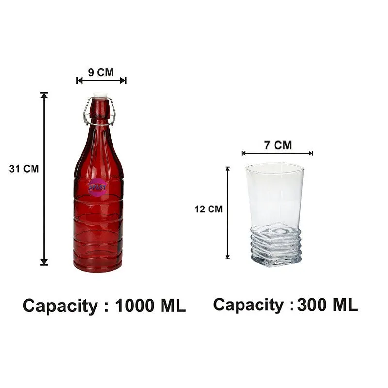 Tisa 1000 mL Water Bottle With 300 mL Glasses - Seven Piece Set media 5