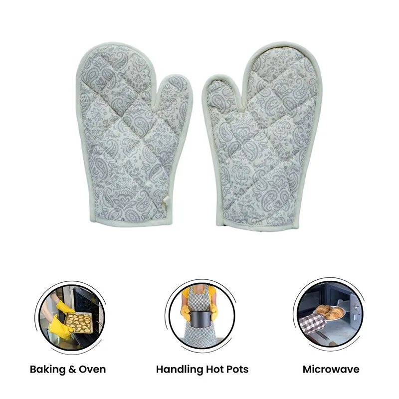 Swayam Tapsi Kitchen Gloves (Grey) - Set Of Two media 4