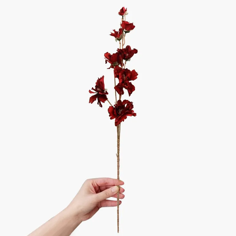 Petal Essence (Red) Premium Artificial Flowers - Set Of Two media 3