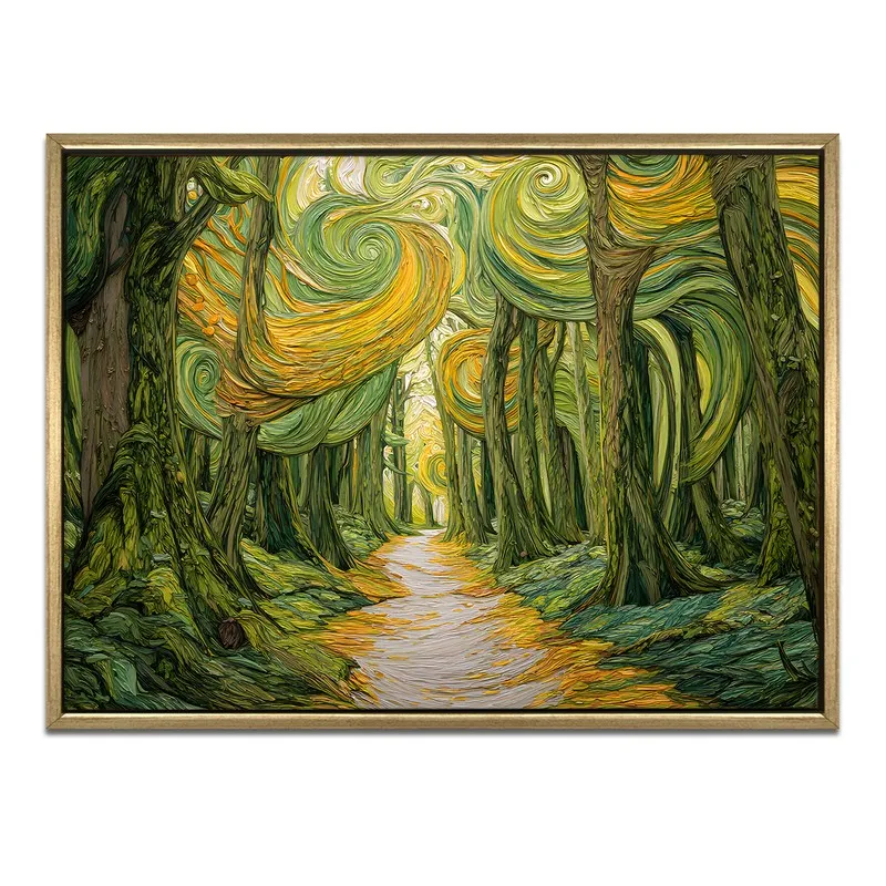 Natures Corridor Canvas Wall Painting With Frame media 3