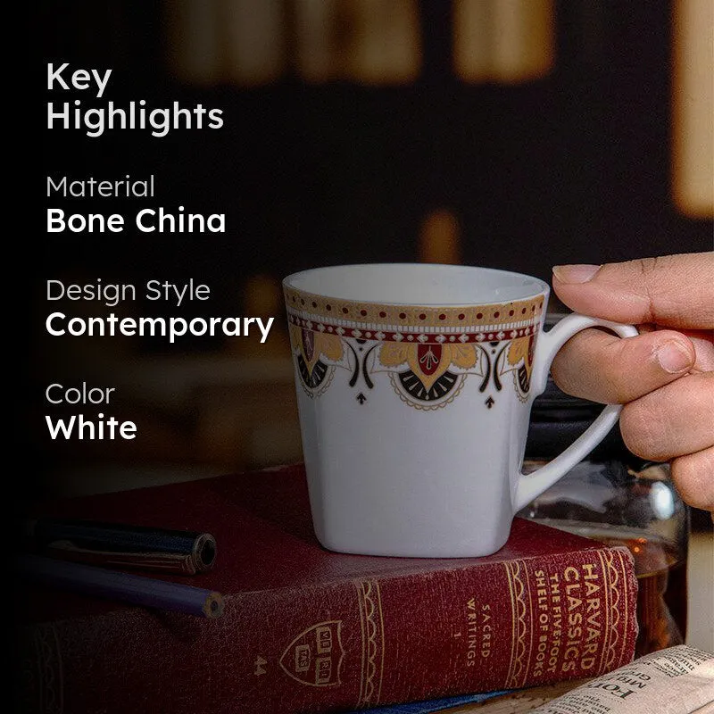 Sonaki Nisara Ethnic Bone China Tea Cup (180 mL Each) - Set Of Six media 2