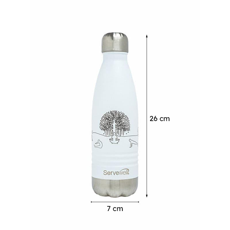Zen Sip Hot & Cold Thermos Bottle (White) - 500 mL media 5