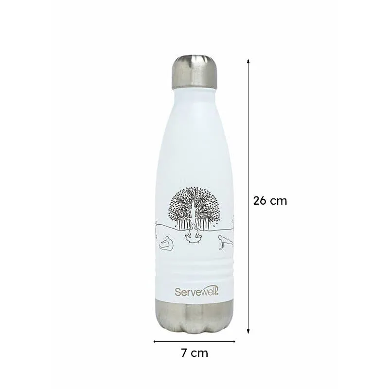 Zen Sip Hot & Cold Thermos Bottle (White) - 500 mL media 5