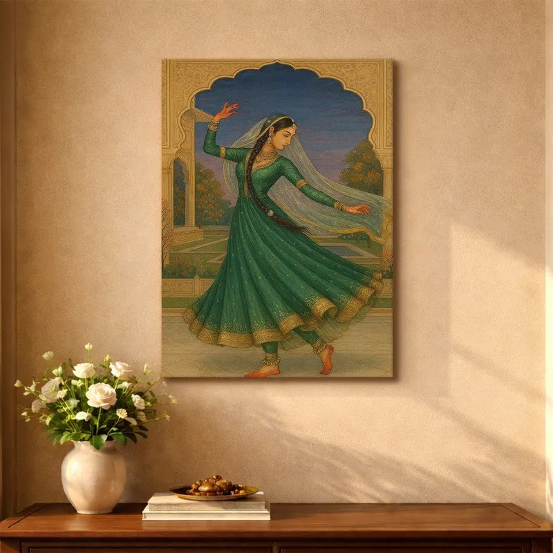 Mughal Court Dancer Canvas Wall Art & Paintings media 5