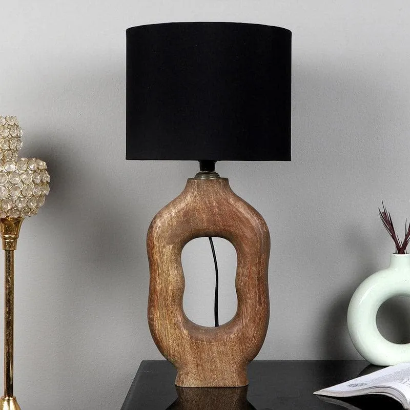Bisara Myna Fabric Table Lamp - Black,Beige media 3