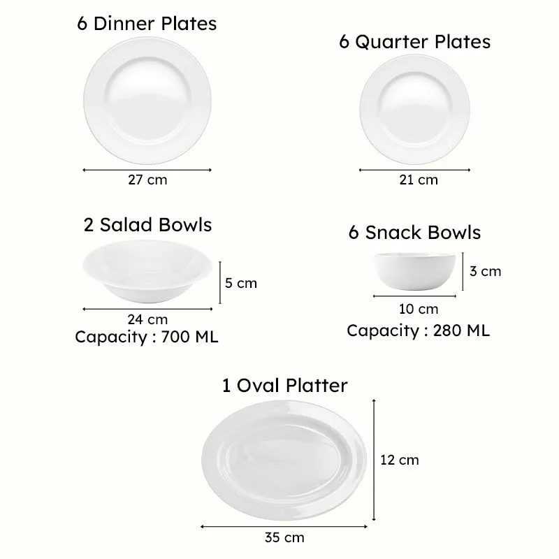 Zeneta Leaves 24k Gold Brushed Porcelain Dinner Set - 21 Piece Set media 10