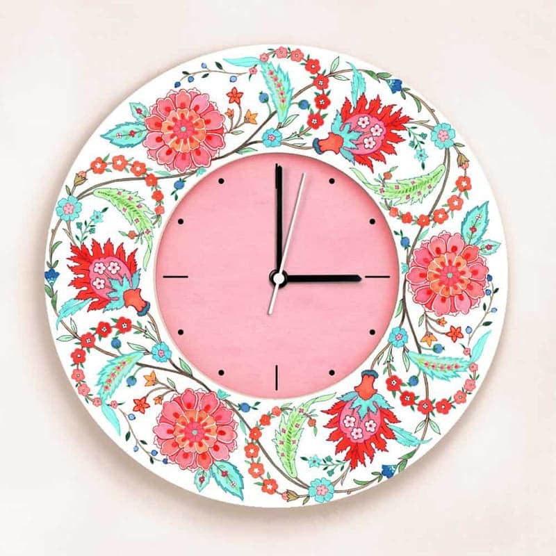 Chadreya Bloom Handpainted Wall Clock media 3