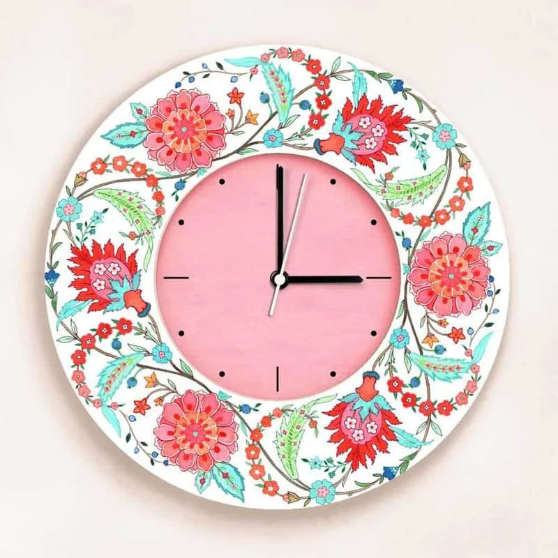 Chadreya Bloom Handpainted Wall Clock media 3