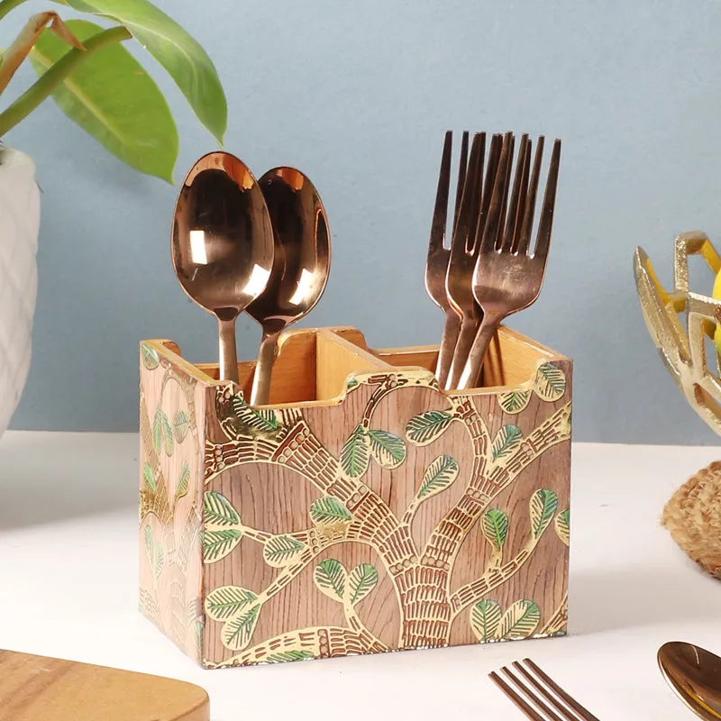 Sona Patta Twin Section Cutlery Holder media 1
