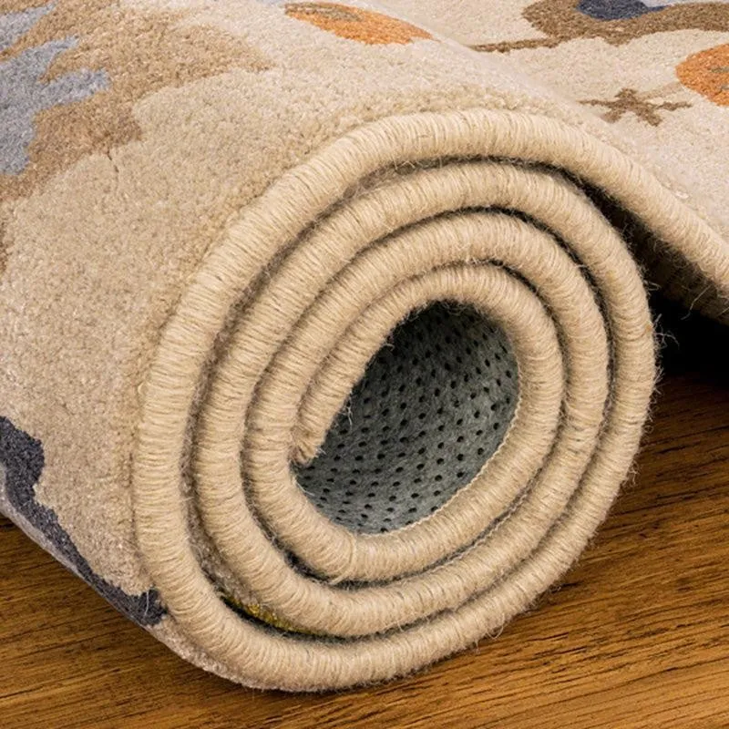 Haradrim Hand Tufted Floral Wool & Nylon Carpet - Blue media 7