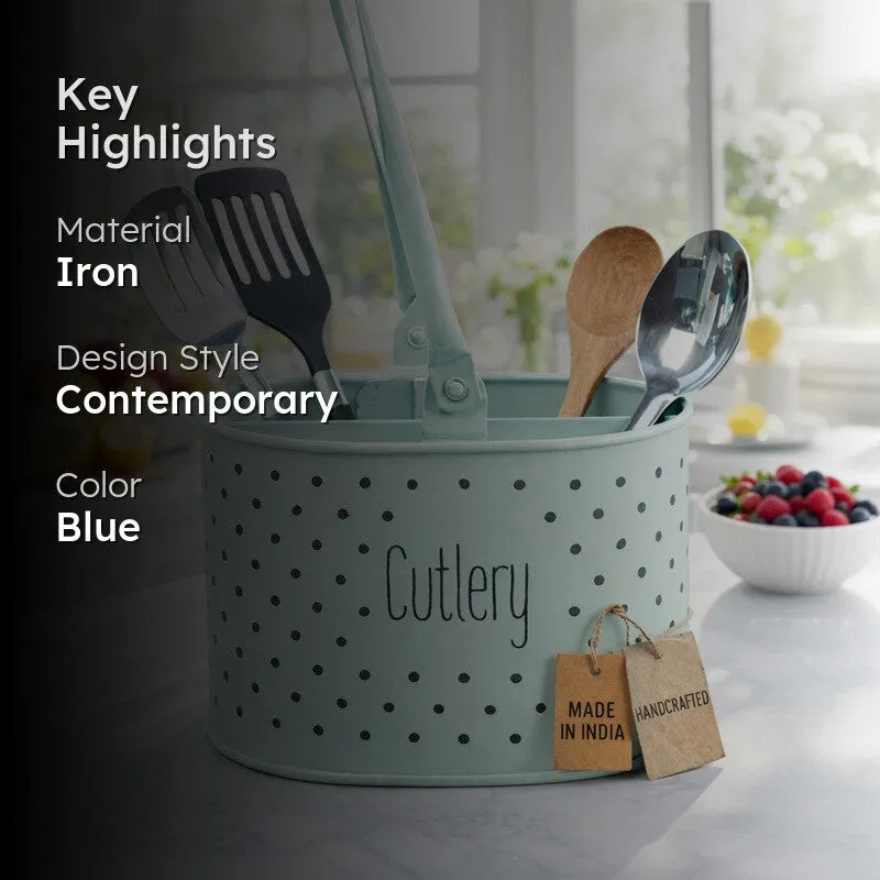 SmartStore Space-Saving Multi-Use Cutlery Stand - Blue media 2