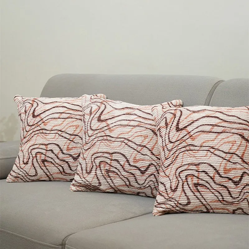 LiquidFlow Cushion Cover (Coral) - Set Of Three media 4
