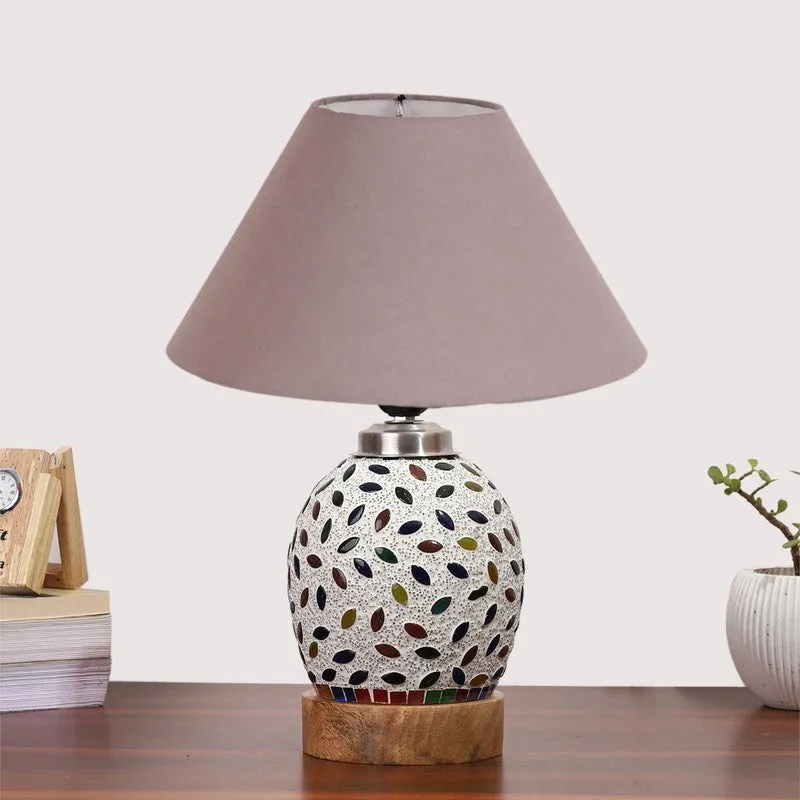 Hearthix Wooden Table Lamp - Multicolor media 4