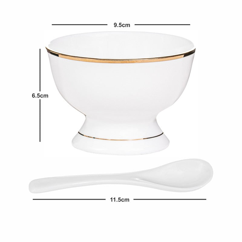 Sonaki Bone China Ice Cream Cups (160 ML Each) - Set of Six media 6