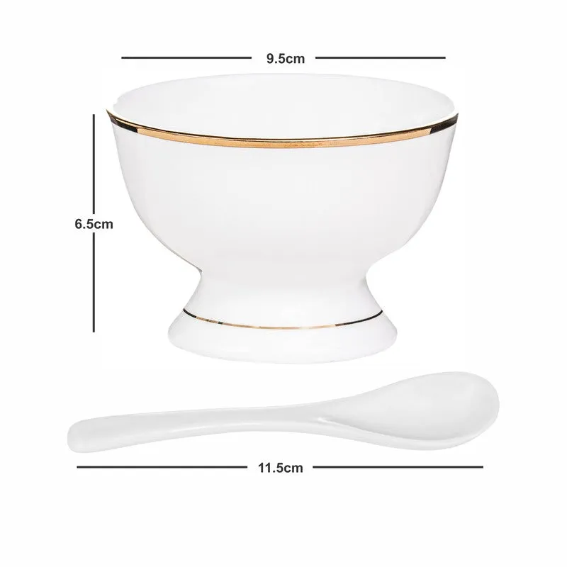 Sonaki Bone China Ice Cream Cups (160 ML Each) - Set of Six media 6