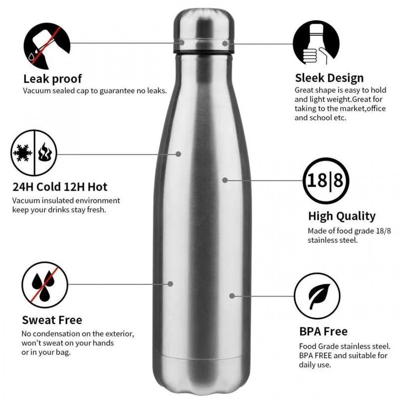 AquaVault Airtight Bottle (Silver) - 500 mL media 6