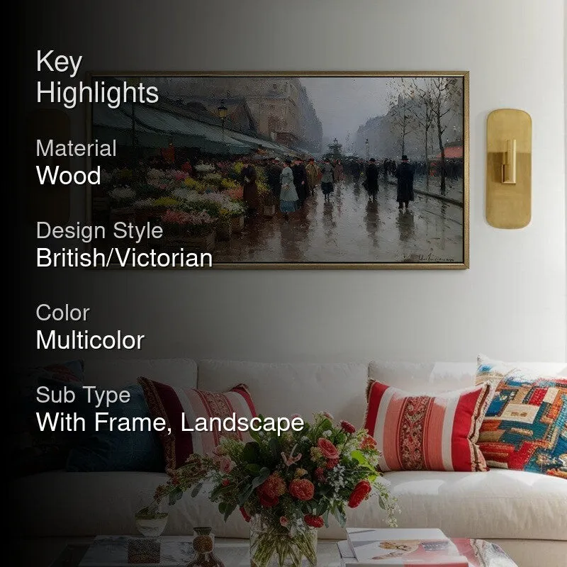 Old-Europe Bloom Market Scene Wall Art media 2