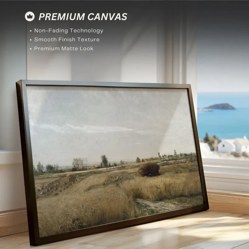 Rustic Fields Wood Wall Art With Frame - Black media 4