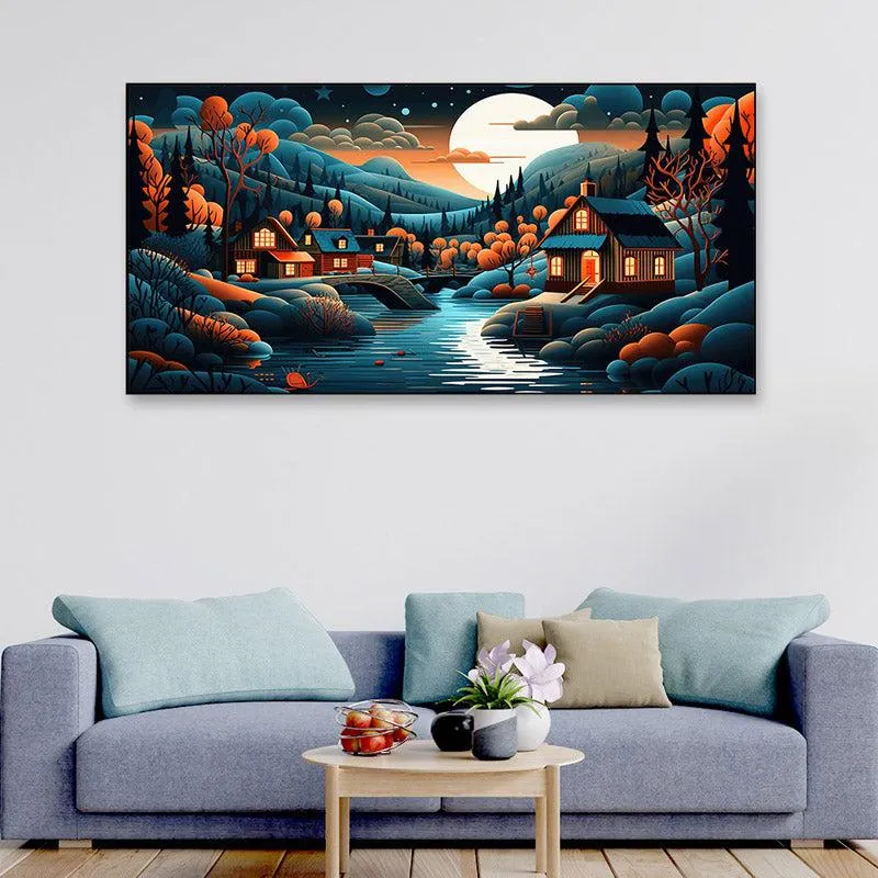 The Cloud Land Wall Painting With Frame media 3