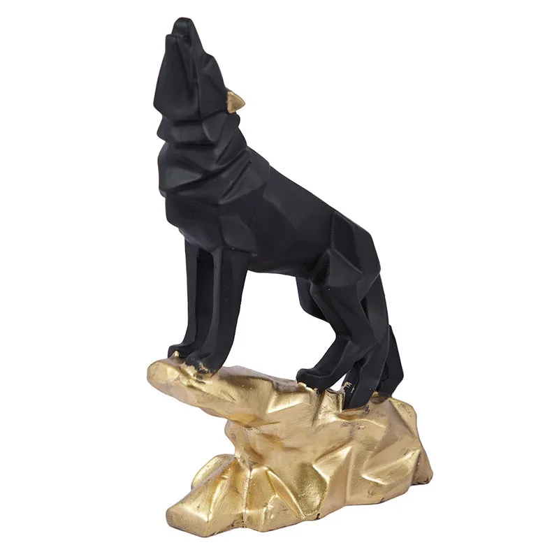 Geometric Wolverine Howl Showpiece - Black media 5