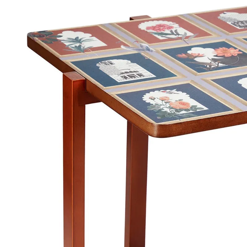 India Circus Wood Fluttering Square Side Table media 3