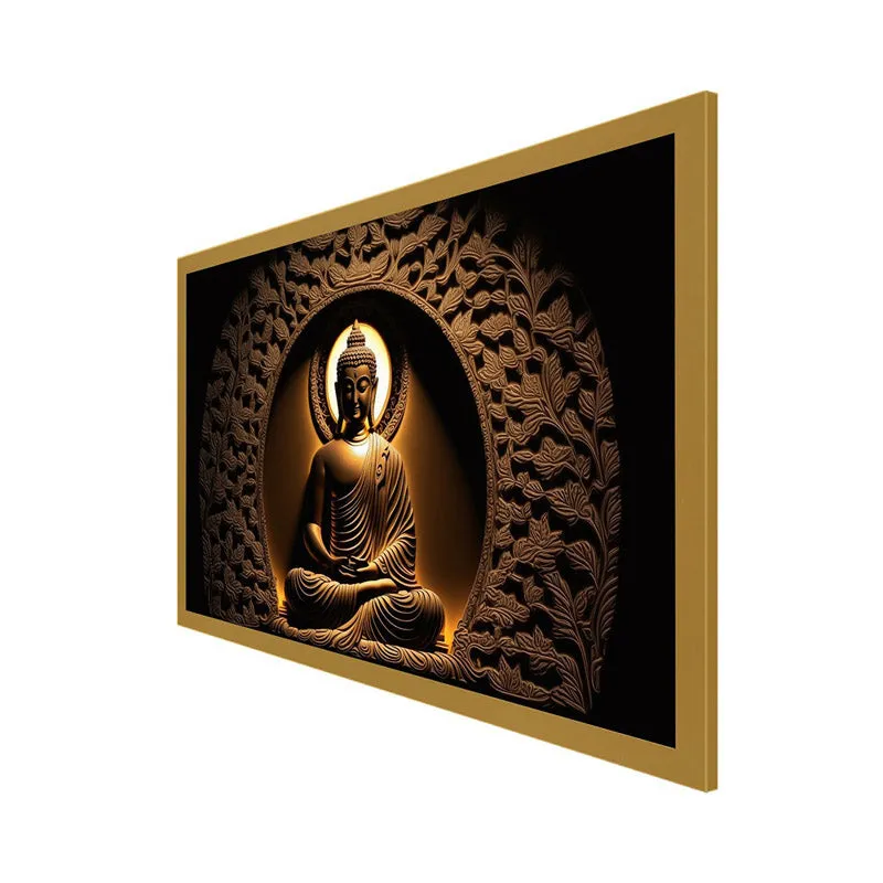 Gyani Buddha Canvas Wall Painting With Frame media 8