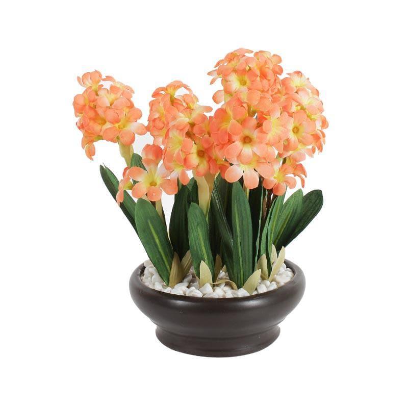 Faux Hyacinth Bonsai In Ceramic Pot (26 cms) - Peach media 3