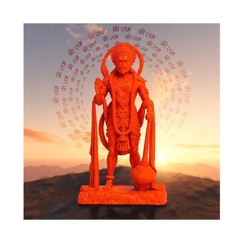 Vibrant Hanuman Wall Painting media 4