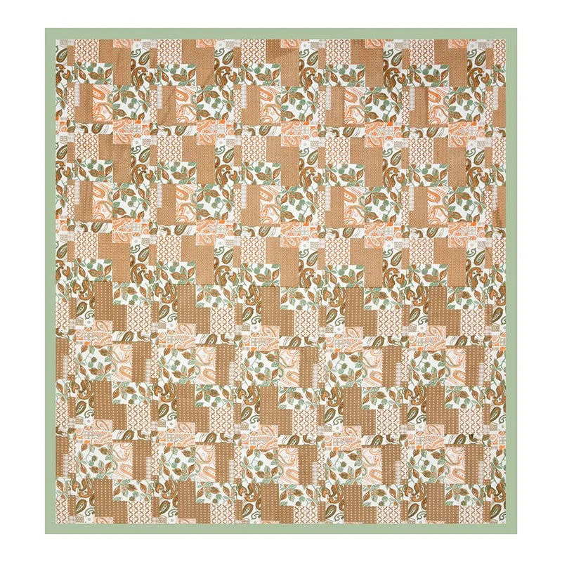Ethnic Nest Cotton Bedsheet (Beige,Brown) - 120 TC media 5